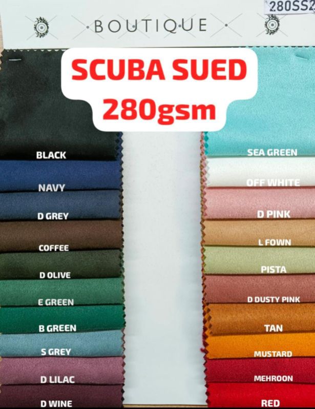 Brushed poly suede fabric, Style : Interlock