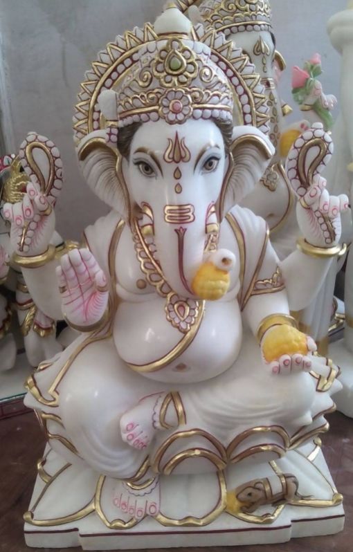 White Marble Ganpati Statue