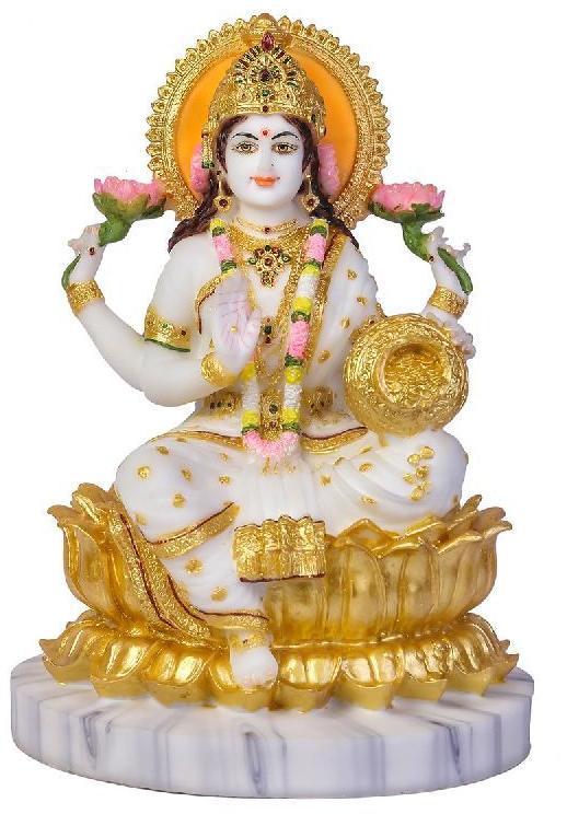 Marble Laxmi Mata Statue, for Worship, Temple, Color : Multi Color