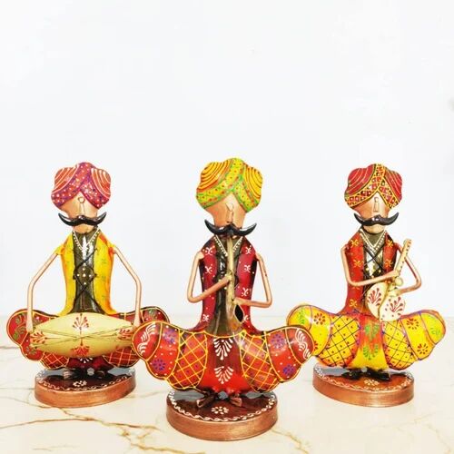 MultiColor Iron Rajasthani Moustache Musician Set