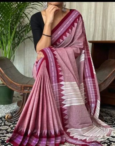 Pure Khadi Saree, for Anti-Wrinkle, Shrink-Resistant, Age Group : Adults