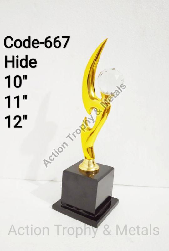 10 Inch NZ Ring Diamond Trophy, for Awards, Packaging Type : Paper Box