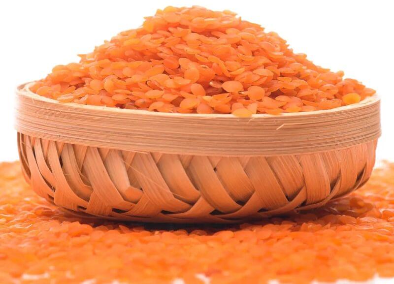 Organic Red Masoor Dal, for Cooking, Feature : Purity, Nutritious, Healthy To Eat