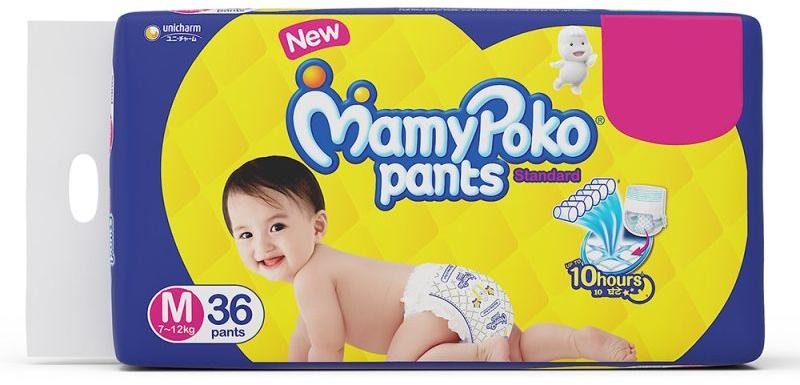 Mamypoko Standard Baby Diaper Pants, Medium (7 - 12 Kg) 36 Count