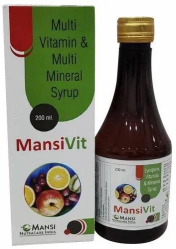 Multivitamin And Multimineral Syrup, Packaging Type : Bottle