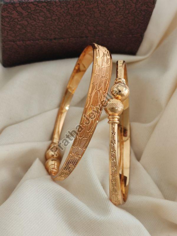 Pratha Jewellery Gold Polished Stylish Imitation Brass Bangle, Gender : Unisex