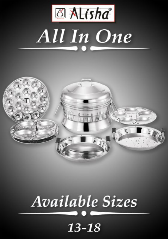 Alisha Allin One Idli Maker, For Steaming, Feature : Durable, Easy To Use, Light Weight, Stable Performance