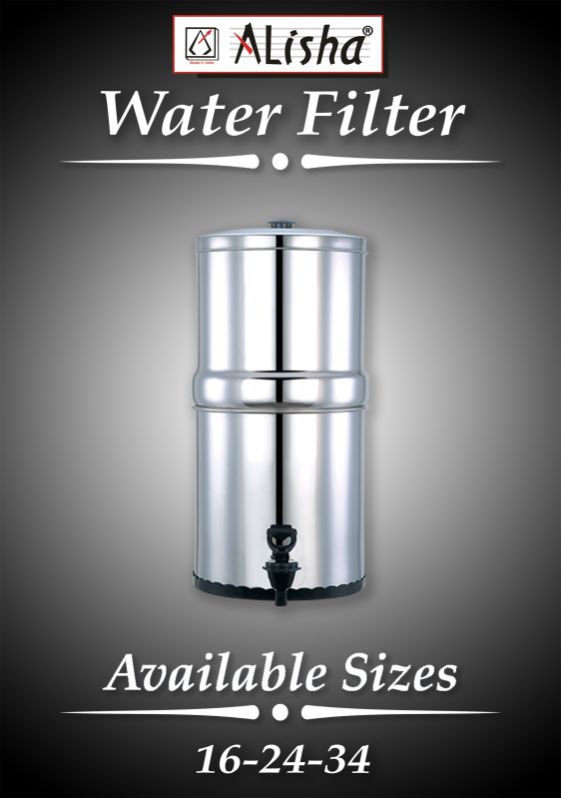 Stainless Steel Alisha Water Filter, Color : Silver