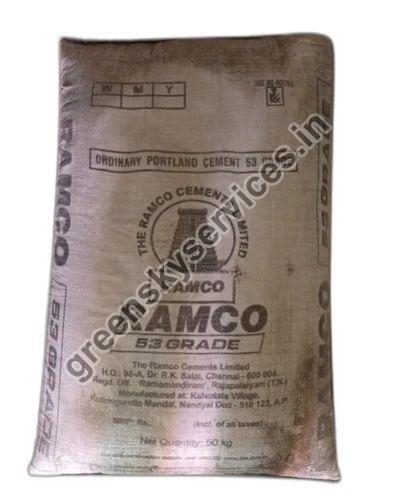 Powder Ramco 53 Grade Cement, for Construction Use, Packaging Type : Plastic Bag