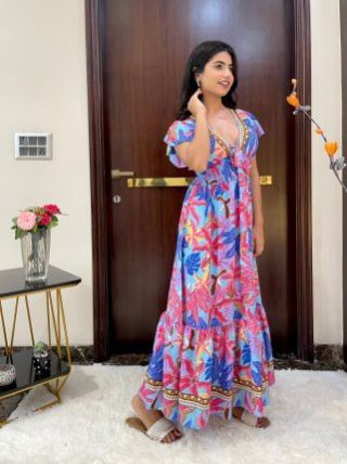 Casual Ladies Tie Dye Maxi Dress at Rs 700/piece in Jaipur