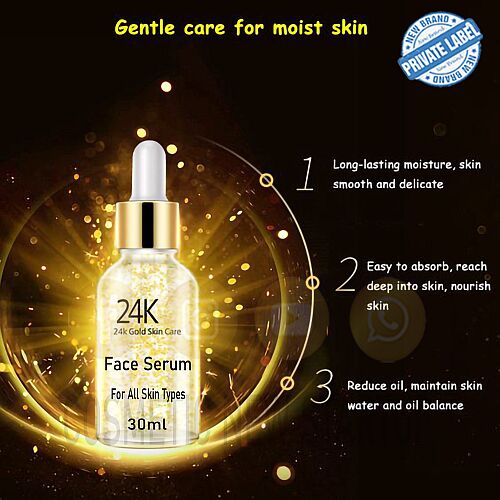 24K Gold Face Serum, Feature : Help Removing Pimples, Moisturizing The Skin