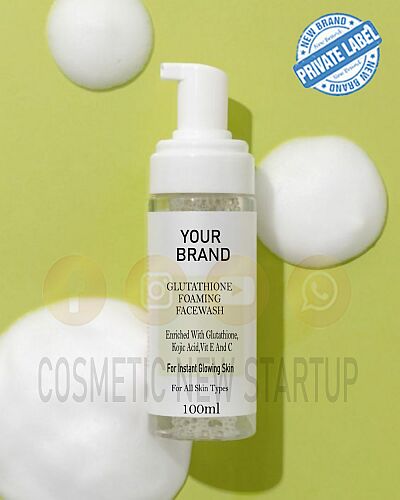 Glutathione Foaming Face Wash, Packaging Type : Plastic Bottle