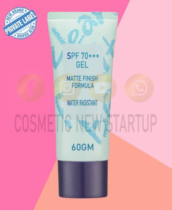 SPF 70+++ Sunscreen Gel, for Personal, Packaging Size : 60gm