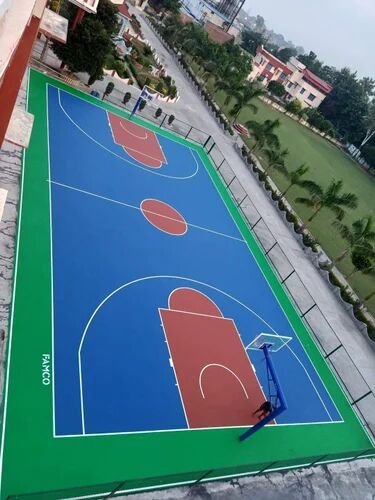 Synthetic Basketball Court, Color : Green / Red /Blue