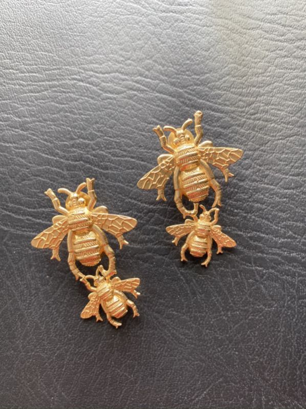 Gold Plated Bee Brass Earrings, Feature : Alluring Look, Fine Finishing