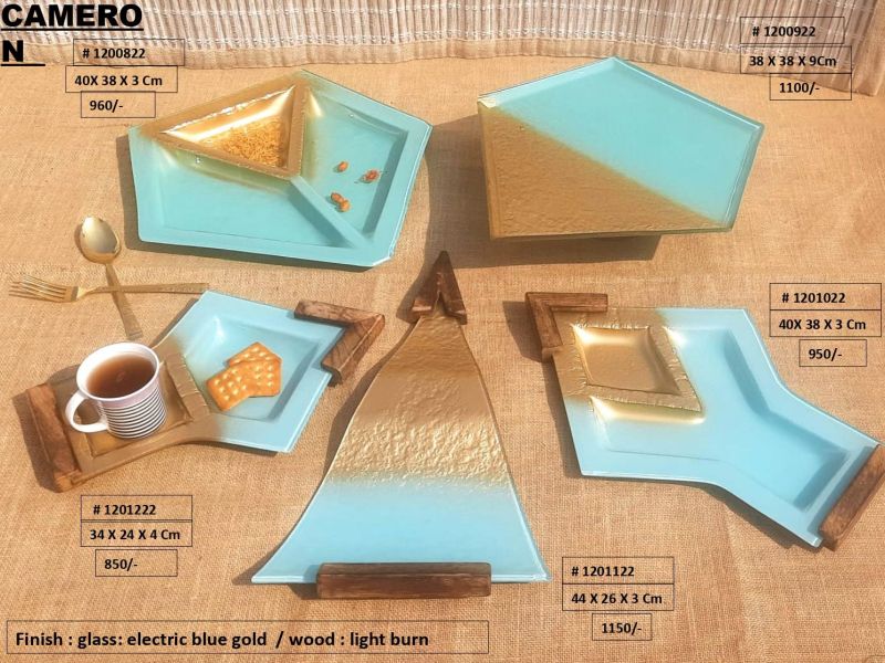 Multi Color Polished Ceramic Cameron Serving Platter, for Restaurant, Hotel, Pattern : Plain