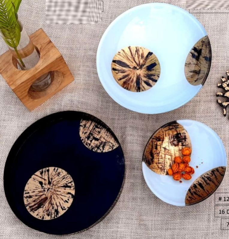 Gold Spot Serving Bowl