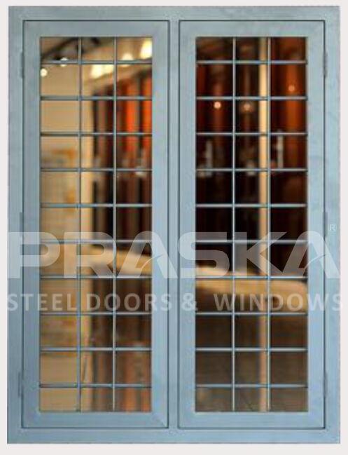 Primer Coated Non Polished Steel Window, for College, Home, Hotel, Office, Restaurant, Pattern : Plain