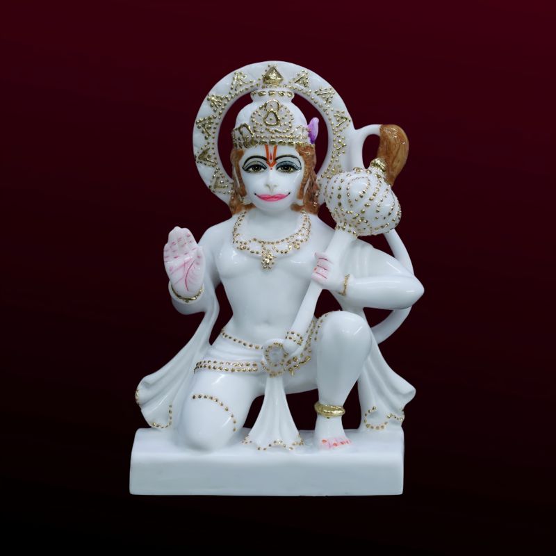 12 Inch Ashirvad Hanuman Statue, For Interior Decor, Office, Home, Gifting, Religious Purpose, Packaging Type : Carton Box