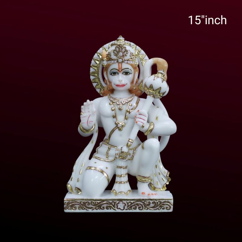 15 Inch Ashirvad Hanuman statue, for Home, Gifting, Garden, Religious Purpose, Packaging Type : Carton Box