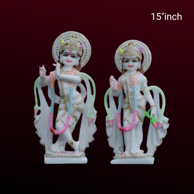 15 Inch Radha Krishna Statue, for Office, Home, Gifting, Garden, Religious Purpose, Packaging Type : Carton Box