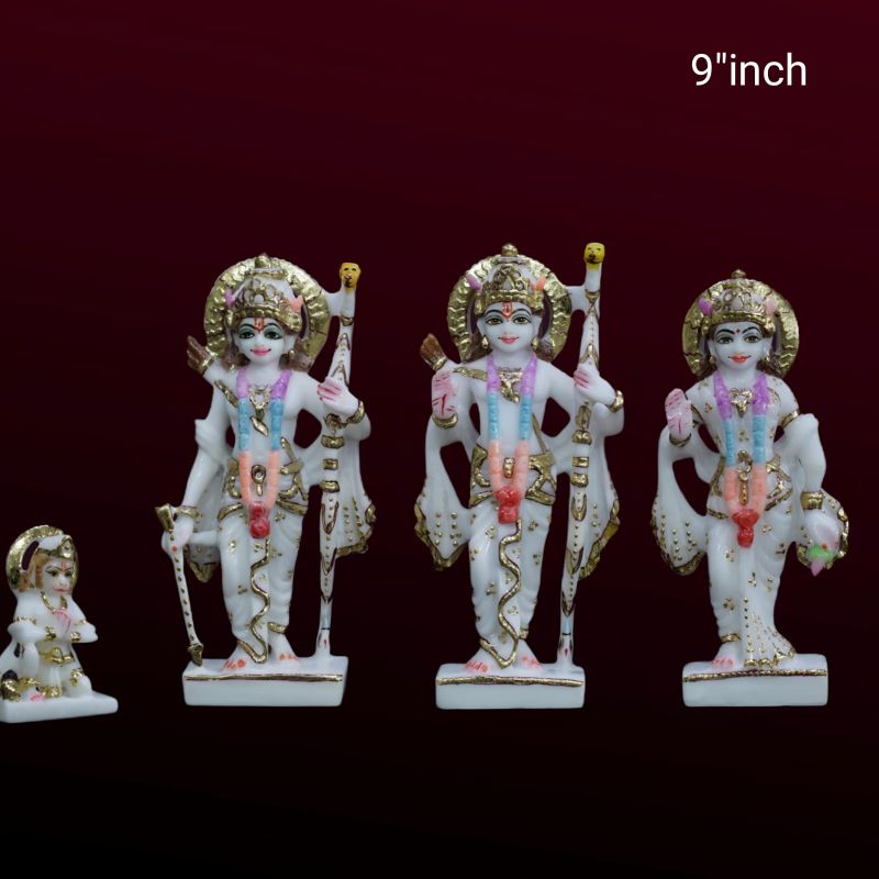 Multicolors 9 Inch Ram Darbar Statue, for Garden, Home, Office, Shop, Temple