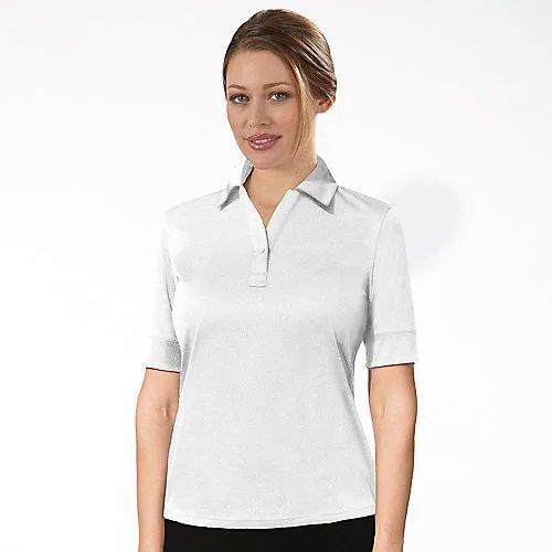 Plain Ladies Polyester T Shirt, Collar Type : Polo