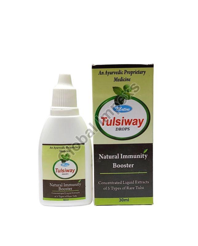 Matines Liquid Round Plastic Tulsiway Drop, For Immunity Booster, Size : 30ml