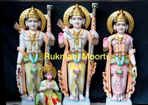 Multicolor Ram Darbar Marble Statue, for Worship, Packaging Type : Wooden Box