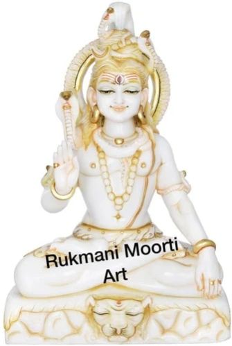 Religious Marble Shiva Statue, Color : Golden