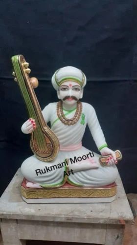 Polished Sant Tukaram Marble Statue, for Worship, Packaging Type : Carton Box