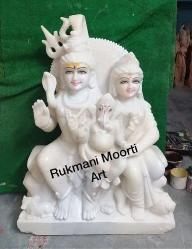 Vietnam Marble Shiv Parivar Statue, Packaging Type : Wooden Box