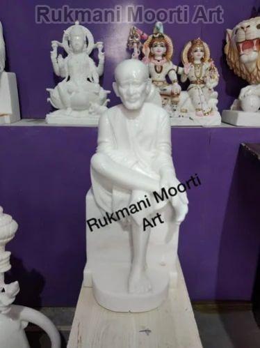 Marble Sitting Sai Baba Statue