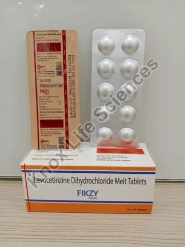 FIKZY Levocetirizine Dihydrochloride Melt Tablets, Purity : 100%