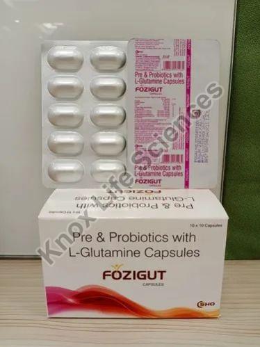 Fozigut Prebiotic Probiotic L-glutamine Capsules, Grade Standard : Pharm Grade