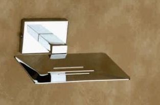 Silver Rectangular Stainless Steel HC-401 Soap Dish, for Bathroom, Pattern : Plain