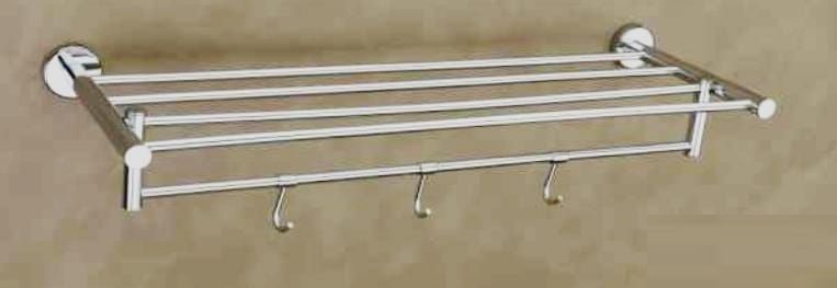 Hale Silver Bright Chrome Plates Stainless Steel PG-209 Towel Rack, for Bathroom Fitting