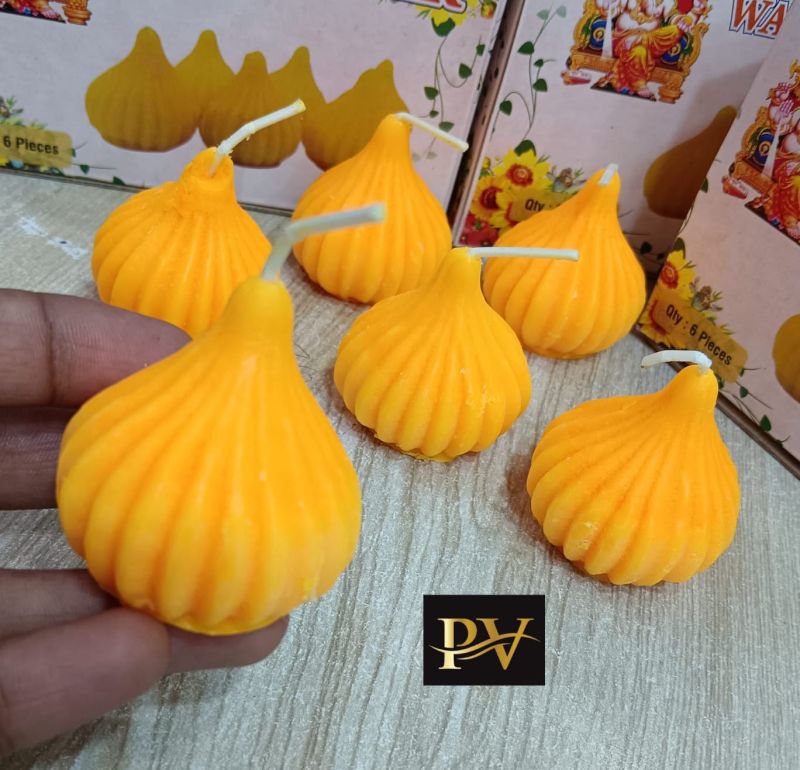 Yellow Glossy Party Candles, For Attractive Pattern, Packaging Type : Packet