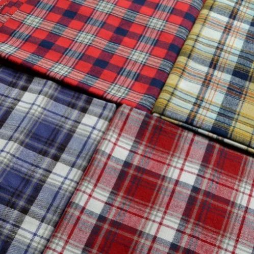 Cotton Check Shirting Fabric, Color : Multicolor