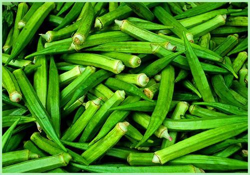 Organic Lady Finger, for Cooking, Color : Green