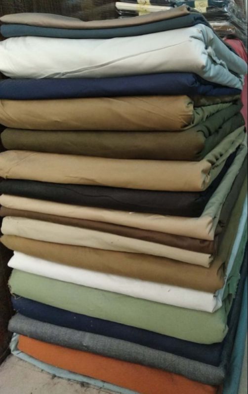 Plain Cotton Pants Fabric, for Garments, Color : Multicolor