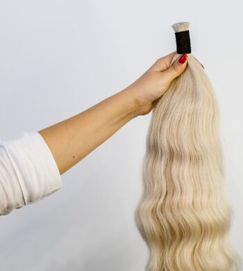 Blonde Machine Weft Hair, For Parlour, Personal, Style : Curly, Straight, Wavy