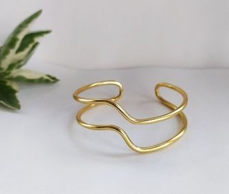 Gold Plated Single Line Handcuff, Gender : Female