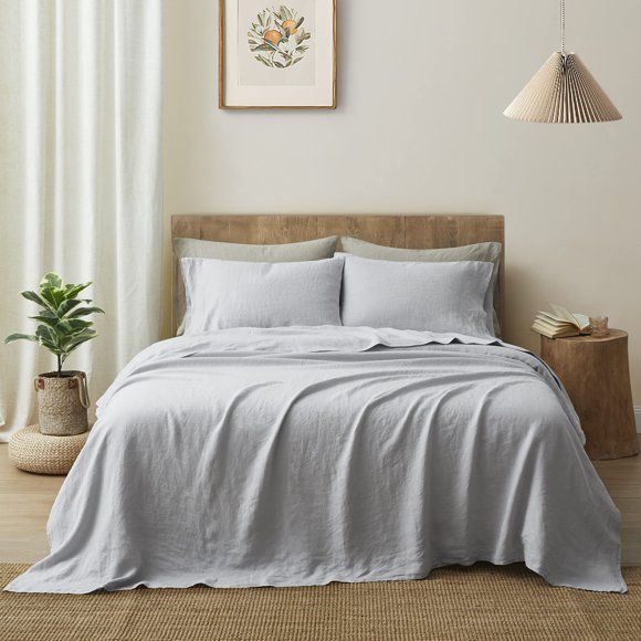 Multicolor Linen Bed Sheet, for Hotel, Home, Size : Multisizes
