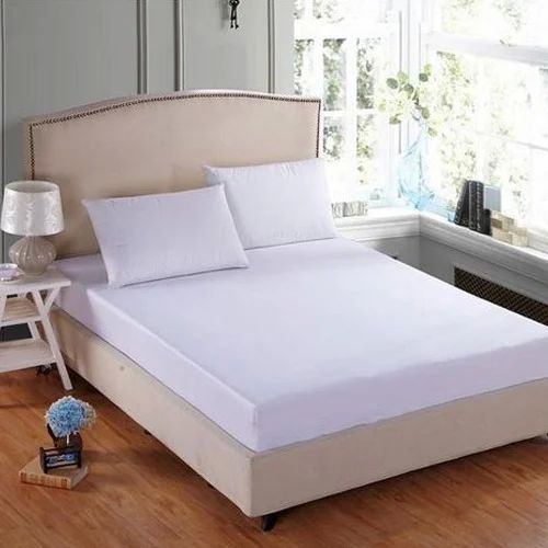 Multicolor Polyester Plain White Bed Sheet, for House, Hotel, Hospital, Home, Size : Multisizes