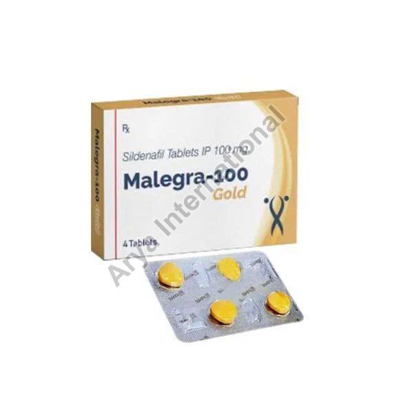 Malegra Gold 100mg Tablets, Packaging Type : Blister
