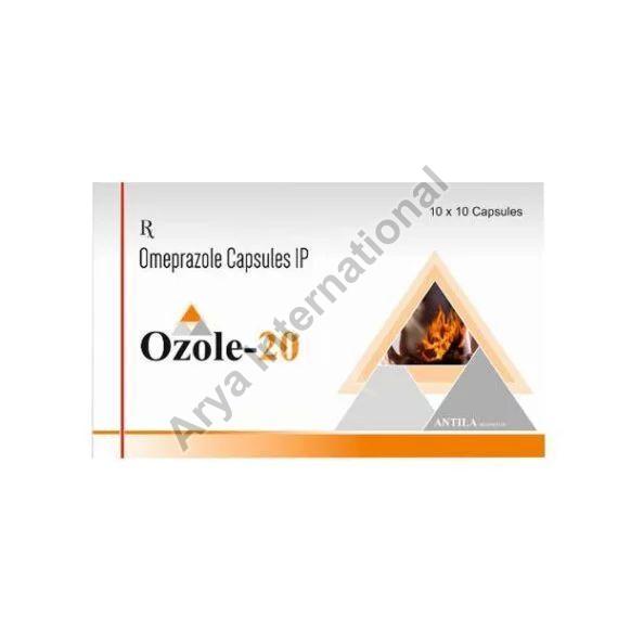 Ozole 20mg Capsules, Packaging Size : 10X10 Pack