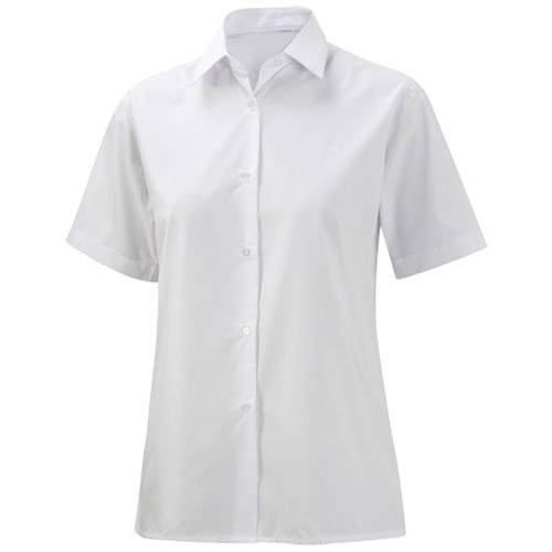 Cotton Plain Girls School Shirt, Size : M