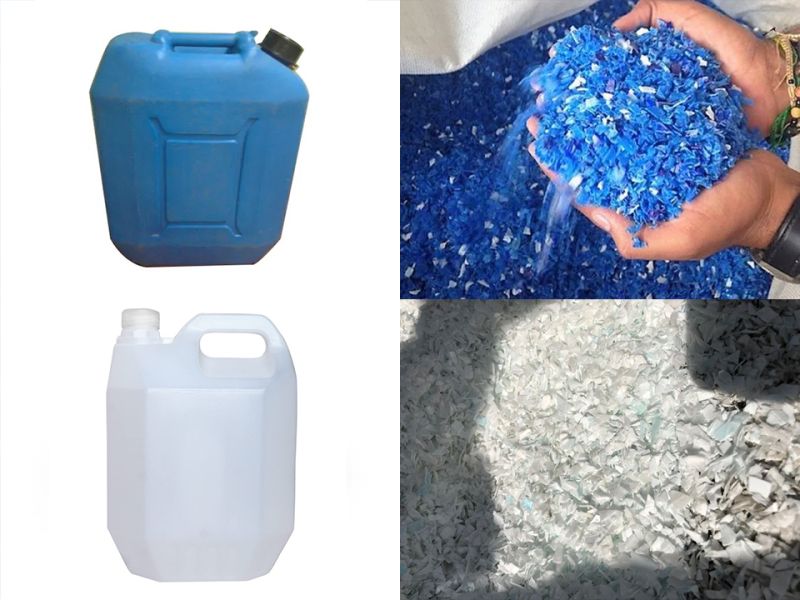 Waste Solid HDPE Jerry Cans Flakes
