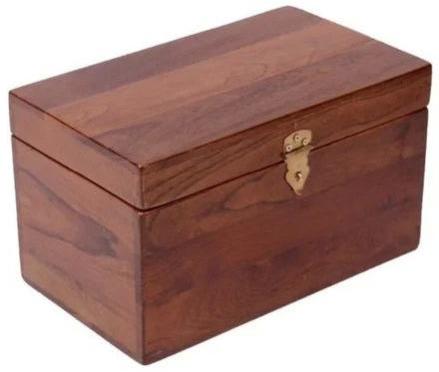 Brown Wooden Storage Box, Size : 10x4x4 Inch